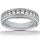 F VVS1 diamonds 2.25 ct. engagement band set gold ring