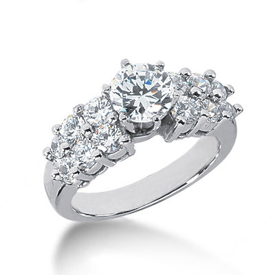 2.5 Carat diamonds ring F VVS1 diamond anniversary ring