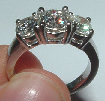 3 ct two tone gold DIAMOND engagement ring CUSTOMIZED