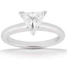 1.5 Carat diamond solitaire ring trillion cut engagemet