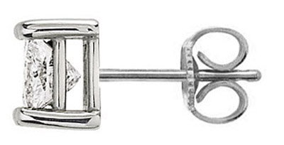 Single 1.5 ct. F VS1 diamond stud men earring gold new