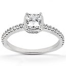 1.86 Carats diamonds & gold solitaire ring with accents