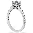 1.86 Carats diamonds & gold solitaire ring with accents