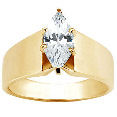 1.51 Ct. marquise diamond engagement ring gold yellow