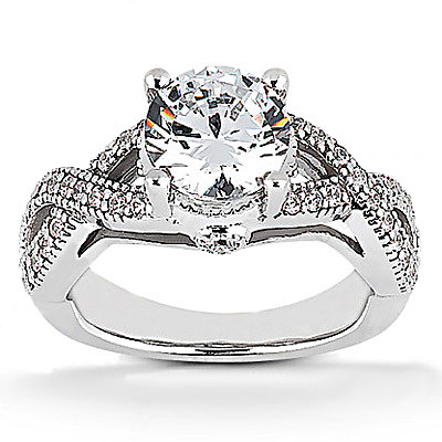 1.87 carats diamonds engagement ring white gold new
