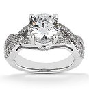 1.87 carats diamonds engagement ring white gold new