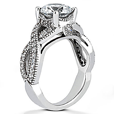 1.87 carats diamonds engagement ring white gold new