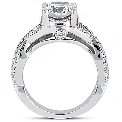 1.87 carats diamonds engagement ring white gold new