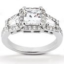Diamond princess cut engagement ring 2.25 ct. diamonds