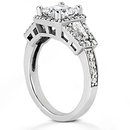 Diamond princess cut engagement ring 2.25 ct. diamonds
