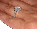 2.51 ct F VS1/VVS1 solitaire round diamond ring PAVE
