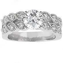 2.11 Ct. Diamond wedding ring band set white gold new
