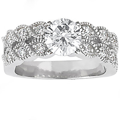 2.11 Ct. Diamond wedding ring band set white gold new