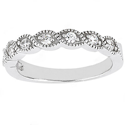 2.11 Ct. Diamond wedding ring band set white gold new