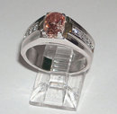 2.01 carats PINK DIAMOND ring solitaire fancy antique