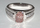 2.01 carats PINK DIAMOND ring solitaire fancy antique