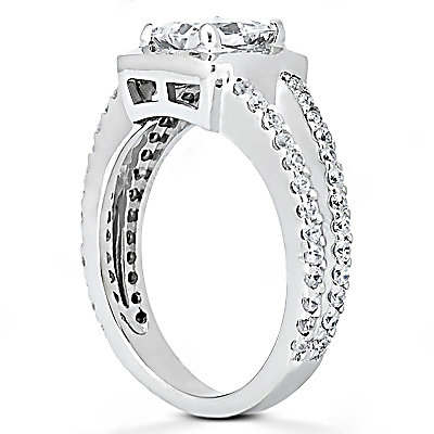 2 Ct. princess cut DIAMOND ENGAGEMENT ring gold new