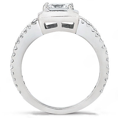 2 Ct. princess cut DIAMOND ENGAGEMENT ring gold new