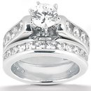 2.65 Ct. engagement set diamonds F VVS1 white gold ring