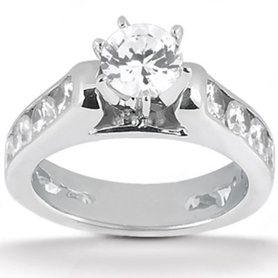 2.65 Ct. engagement set diamonds F VVS1 white gold ring