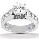 2.65 Ct. engagement set diamonds F VVS1 white gold ring