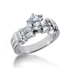 2 carat white round diamonds engagement ring gold