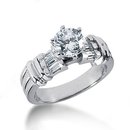 2 carat white round diamonds engagement ring gold