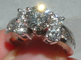 3.25 carats DIAMOND engagement ring large 1.5 carat