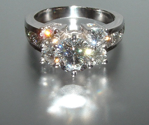 3.25 carats DIAMOND engagement ring large 1.5 carat