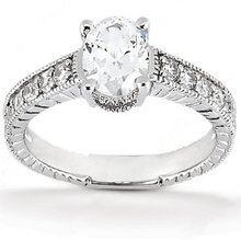 Oval cut 1.75 carat diamonds engagement ring white gold