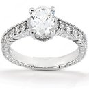 Oval cut 1.75 carat diamonds engagement ring white gold