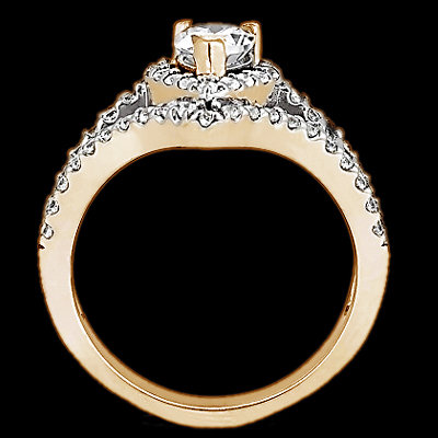 2.25 Cts. Diamonds pear cut engagement ring yellow gold