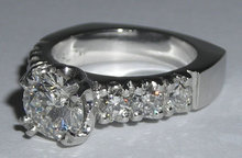 2.53 carat DIAMOND ROUND CUT antique look ring gold