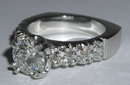 2.53 carat DIAMOND ROUND CUT antique look ring gold