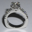 2.53 carat DIAMOND ROUND CUT antique look ring gold