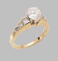 2.01 CT VS1/VVS1 DIAMOND solitaire ring accents NY
