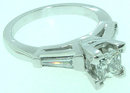F VS1/VVS1 PRINCESS diamond engagement ring CUSTOMIZED