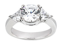 2.75 carat Round cut trilliant diamond ring platinum