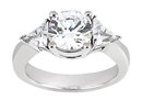 2.75 carat Round cut trilliant diamond ring platinum