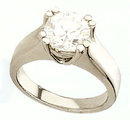 1.5 carat K VS1 round diamond solitaire ring PLATINUM
