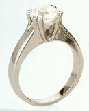1.5 carat K VS1 round diamond solitaire ring PLATINUM