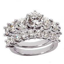 3 carats diamonds engagement band F VVS1 diamond ring