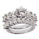 3 carats diamonds engagement band F VVS1 diamond ring
