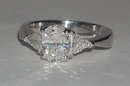2.75 carat Oval cut trilliant diamond ring platinum