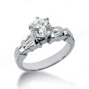 Diamonds engagement ring baguette diamonds 2.75 cts.