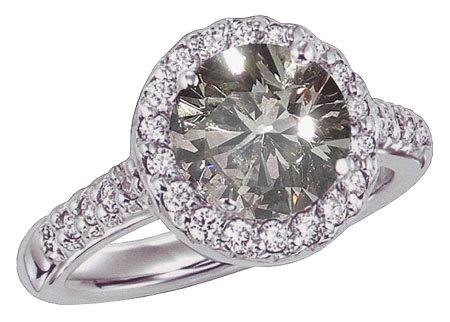 2.76 carats round PINK DIAMOND ring solitaire fancy