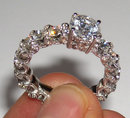4.01 carats diamond eternity engagement ring solitaire