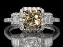 Brown diamond ring dark champagne diamond 3.75 ct. ring