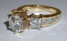 Diamonds ring 3.5 ct. diamonds ring yellow gold jewelry