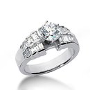 3 carat diamonds engagement ring white gold new